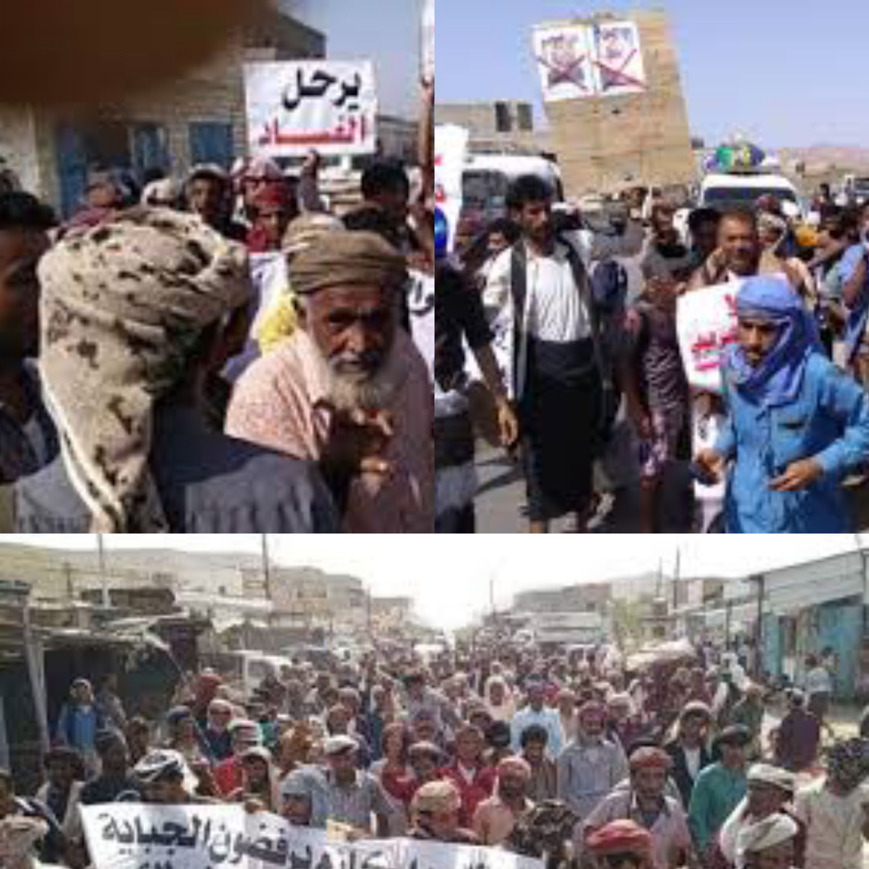 احتجاجات في أبين للمطالبة برحيل التحالف و”حكومة هادي” ..!!